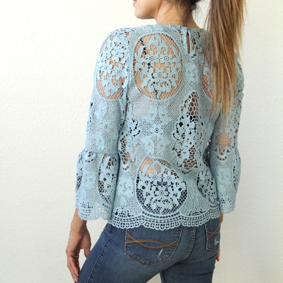 Missy Clothique Long Sleeve Top Lace Embroidered - Picture 4 of 6